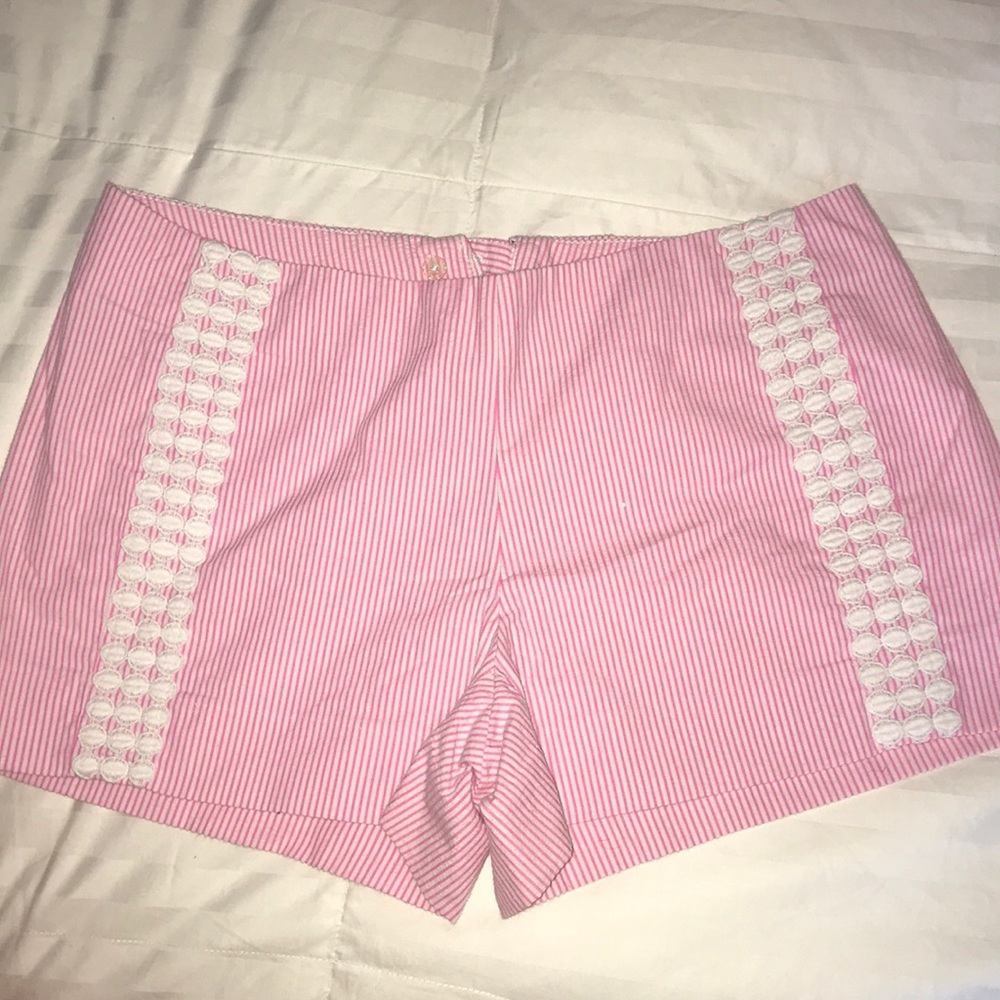 Pink Searsucker Lilly Pulitzer Shorts